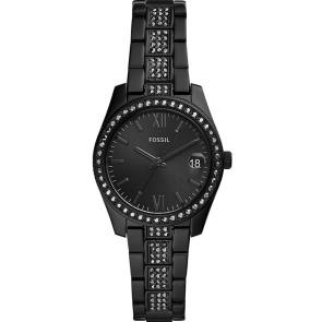 Correa de reloj Fossil ES4508 Acero inoxidable Negro 16mm